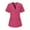 Pink, variant on Working Uniform for Women Solid Color V Neck Plus Size T-Shirts Short Sleeve Loose Fit Scrub Tops with Pockets (Orange)