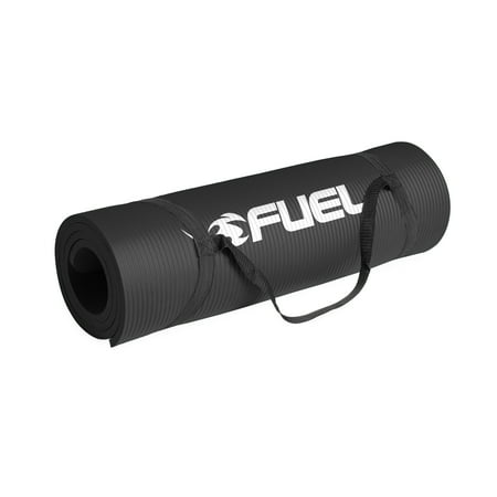 Fuel Pureformance High Density Exercise Mat with Carrying Strap  Black