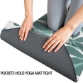 thumbnail image 3 of Teal Daisy Flower Pattern Hot Yoga Mat Towel Non Slip for Hot Yoga - Quick-Drying Yoga Mat Cover with 4 Corner Pockets with Travel Bag - Hot Yoga Towel Non Slip Grip Moisture Wicking Sweat 70"x26", 3 of 6
