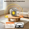 thumbnail image 2 of Lumiparty Electric Space Heater, 2-in-1 Fast Heating Ceramic Desk Heater &amp; Fan, Safe Quiet <45 dB for Office, Room, Under Desk Use, Tip-Over Overheat Protection, Silver, 2 of 7