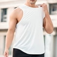 thumbnail image 5 of Men's Athletic Tank Top Casual Workout Vest Sleeveless Printed Patchwork Design for Gym Running and Daily Fitness Training Comfortable Breathable Lightweight Activewear Top Mens Muscle Gym Tank Top Breathable Sleeveless Shirts for Active Men, 5 of 7