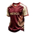 thumbnail image 2 of Men's USA Soccer Jersey 2026 World Soccer Game National Team Fan Crew Neck Short SleeCrewe Game Day Football Tee Wine XL, 2 of 4