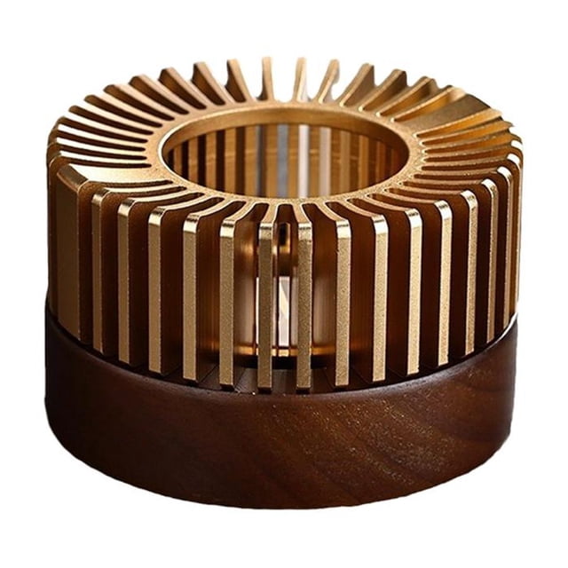 Diffuseur d'Aromathérapie, 2 en 1 Bois Métal Bougie Cuisson Théière Nouveau Chinois
