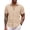 A - Plaid Collar- Beige, variant on COOFANDY Men's Business Casual Button Down Short Sleeve Shirt Fitted Untucked Dress Shirt