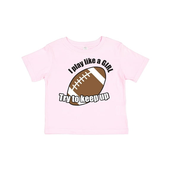 Inktastic Football Like a Girl Girls Toddler T-Shirt