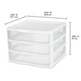 thumbnail image 3 of Sterilite Clear Plastic Stackable Small 3 Drawer Storage System, 3 Pack, 3 of 9