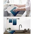 thumbnail image 5 of Navy Blue Ombre Kitchen Dish Towels for Drying Dishes Set of 3, Contemporary Gradient Abstract Art Waffle Weave Microfiber Hand Tea Bathroom Towels Quick Dry & Absorbent Towel 12x12, 5 of 7