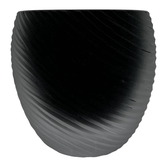 Pemberly Row 5" High Premium Contemporary Glass Vase for Flowers in Black