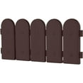 thumbnail image 6 of Garden Border Edging: Wooden Fence Design - 8pcs Brown Yard Landscaping Fence Liner Lawn Edge Barrier - 10ft Kit of Decorative Lawn Landscape Panels Elements -Landscaping Edging-GMT-10374-A08, 6 of 18