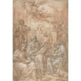 thumbnail image 2 of Carlo Maratti 14x18 Gold Ornate Wood Frame and Double Matted Museum Art Print Titled - Allegory of the Old and New Dispensations (1700-8), 2 of 4