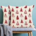 thumbnail image 2 of Christmas Pillow Covers 18x18 Set of 2, Christmas Tree Throw Pillows Linen Red Xmas Winter Cushion Case Christmas Decorations for Home Sofa Couch Outdoor, 2 of 6