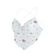 thumbnail image 3 of Ladies Chest Wrap, Printing Irregular Hem Hanging Neck Top, 3 of 6