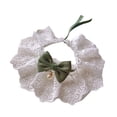 thumbnail image 4 of Collar de gato de encaje, suministros de cuello dulce, gatito se viste a la bufanda de mascotas ajustable con lindo arco para gatos mascota para, 4 of 9