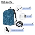 thumbnail image 3 of Balery Blue Glitter Mochila Clásica Impresa Básica para Viaje, Mochila Escolar Resistente al Agua, Mochila de Lona con Correas Ajustables-Small, 3 of 5
