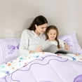 thumbnail image 5 of jejeloiu Cute Polka Dot Full Size Comforter Sets,Girl Purple Bowknot Bedding Sets For Teens Reversible 3 Pieces, 5 of 8