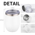 thumbnail image 2 of Vasos para vino YEBTS Life, 350 ml, paquete de 6 unidades, acero inoxidable, 2 of 6
