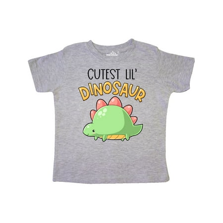 

Inktastic Cutest Lil Dinosaur with Cute Stegosaurus Gift Toddler Boy or Toddler Girl T-Shirt