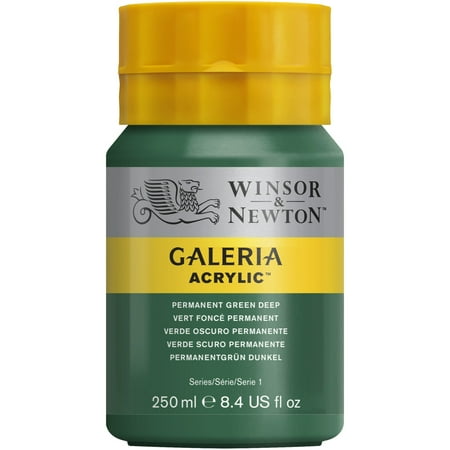 Bottle Permanent Green - Winsor & Newton Galeria Acrylic, 250ml Squeeze Bottle, Permanent Green Deep