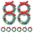 thumbnail image 1 of 10 Uds. Guirnalda navideña, decoración de corona navideña, guirnalda para puerta delantera, adorno colgante de Navidad, 1 of 6