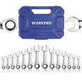 thumbnail image 1 of Juego de llaves rechonchas combinadas con trinquete WORKPRO, 14 piezas, 1 of 7