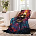 thumbnail image 3 of Blanket Skeleton 3D Thick Warm Fleece Blanket Throw Blanket For All Seasons Bed, 3 of 7