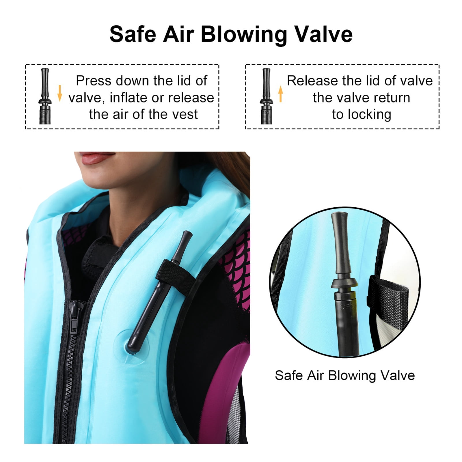 Adult Buoyancy Vest Life Jacket PFD, High Buoyancy, Adjustable Straps, Lightweight & Comfortable, Quick-Drying, Unisex for Boating Fishing Kayaking Swimming Water Sports Blue