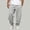 Gray, variant on Men's Solid Color Cuffed Wide Leg Joggers Elastic High Waist Deep Side Pockets Soft Loose Cut for Daily Errands Weekend Trips Green S