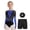 Blue, variant on Girls 3-Piece Gymnastics Leotard Set Long Sleeve Sparkly Ballet Dance Unitard with Shorts Hairband Set Orange 6