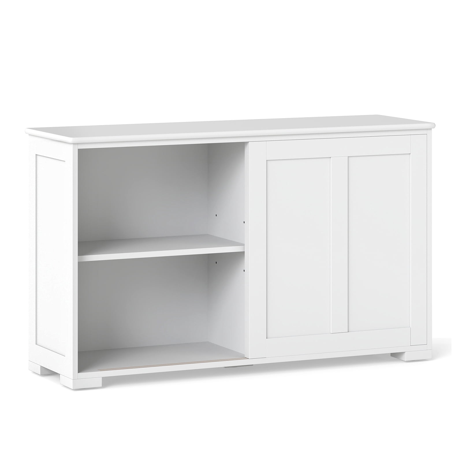 Costway 42" Sideboard Buffet Cabinet Wooden Kitchen Storage Cabinet White