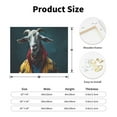 thumbnail image 2 of Gukieu Surrealist Goat Print Canvas Decorative Hanging Painting, Waterproof Art Wall Decoration with Frame, Suitable for Living Room, Bedroom, 2 of 6