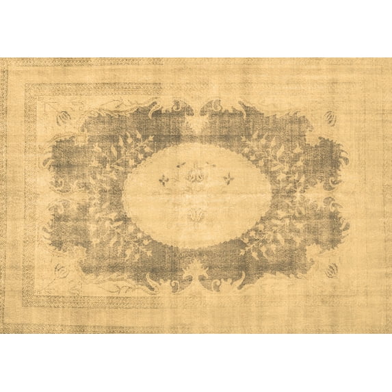 Ahgly Company Indoor Rectangle Medallion Brown Traditional Area Rugs, 3' x 5'