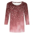 thumbnail image 4 of 3/4 Sleeve Tops for Women Crew Neck Tops for Women 3/4 Sleeve Cute Tops for Women Plus Size T Shirts for Women Womens Tops Clearance Sale, 4 of 5