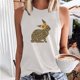 thumbnail image 2 of Camiseta sin mangas de verano de Pascua con cuello redondo suelto informal estampado para mujer Fridja  qr2150, 2 of 5