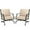 Beige, variant on Grand Patio Outdoor 3 Piece Patio Set, 2 Single Steel Chairs with a Side Table, Beige