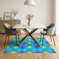thumbnail image 3 of ODIKA Cartoon Aesthetic Graphic Retro Bold Outline Blocks Funky Refined Non-Slip Chair-Friendly for Dining Room, Under Table, Home Office, 3 of 7