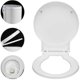 thumbnail image 3 of Round Toilet Seat, White, 360 Adjustable Hinge Quick Release Design, 3 of 5
