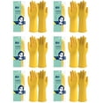 thumbnail image 3 of SUSHANG 6PC Silicone Waterproof Gloves Gloves Gloves Washing Hand Rubber Long Cleaning Warm Gloves Kitchen Latex Dish Washing Tool Dishes Gauntlets Kitchen Dining Bar, 3 of 8