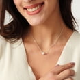 thumbnail image 2 of Collar BSGRL Pearl para mujer chapado en oro blanco de 14 quilates, 2 of 7