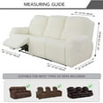 thumbnail image 5 of 8 Piece Stretch Recliner Slipcover Jacquard Recliner Loveseat Covers with Side Pocket Anti-Slip Fitted Couch Furniture Protectors with Elastic Bottom, For 3 Seater, 5 of 7