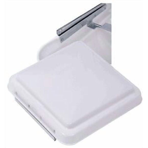 Ventmate Couvercle de Ventilation de Toit 63113 avec Charnière à Goupille; Blanc; Polypropylène; Simple; Emballage Ensaché