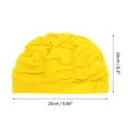 thumbnail image 4 of Unique Bargains 1 Pc Breathable Pleated Style Swimming Cap Yellow, 4 of 6