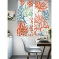 thumbnail image 4 of Ocean Coral Sheer Curtains 72 Inch Length 2 Panels Set, Abstract Boho Gradient Coastal Polka Dots Voile Window Treatment Rod Pocket Curtains Sheers Drapes for Bedroom/Living Room/Kitchen 52"x72"x2, 4 of 7