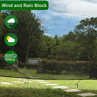 RV Awing Shade Screen 9' X 15'3" - UV Blocker Sunshade for Camper Trailer, Black Mesh Sunscreens for Awnings
