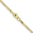 thumbnail image 4 of Auriga 10k Yellow Gold 1.75mm Flat Figaro Chain Necklace 20inch for Women, 4 of 6