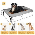 thumbnail image 4 of Veehoo Cooling Elevated Dog Bed with Guardrail & Slope Headrest, Teslin Mesh, XX Large, Gray, 4 of 8