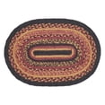 thumbnail image 2 of VHC Brands Heritage Farms Dining Table Placemat, Braided Jute, Oval, Red Black Tan. 12x19, 2 of 8