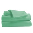 thumbnail image 1 of Comfy Bamboo World 9900 Series 100gsm Embroidered Bedsheets Sheet Set, Full Size, Light Green, 1 of 5