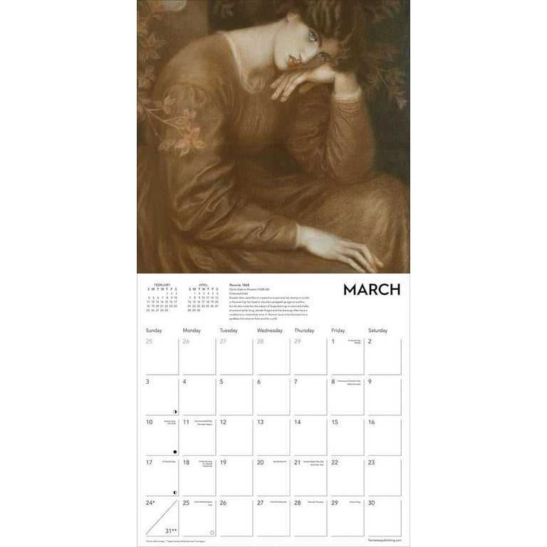 Ashmolean Museum: Victorian Art Wall Calendar 2024 (Art Calendar) (Calendar)