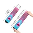 thumbnail image 4 of Fuzoiu Pink Shark Pool Fantasy Print Adult Socks, Crew Moisture-wicking Socks, Unisex Cushion Crew Socks,Casual Sports Ankle Socks, 4 of 7