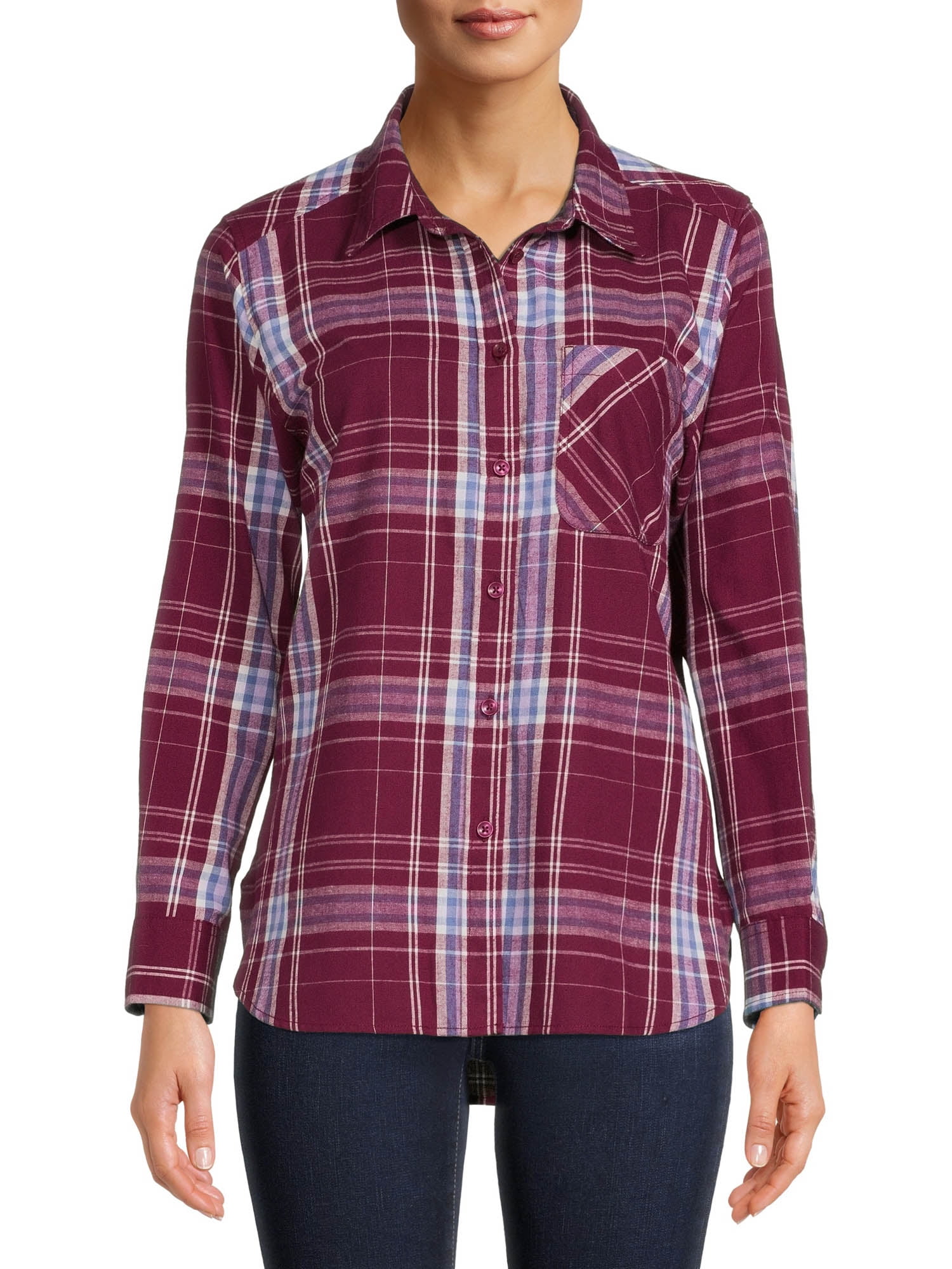 Plaid Button Front Shirt 